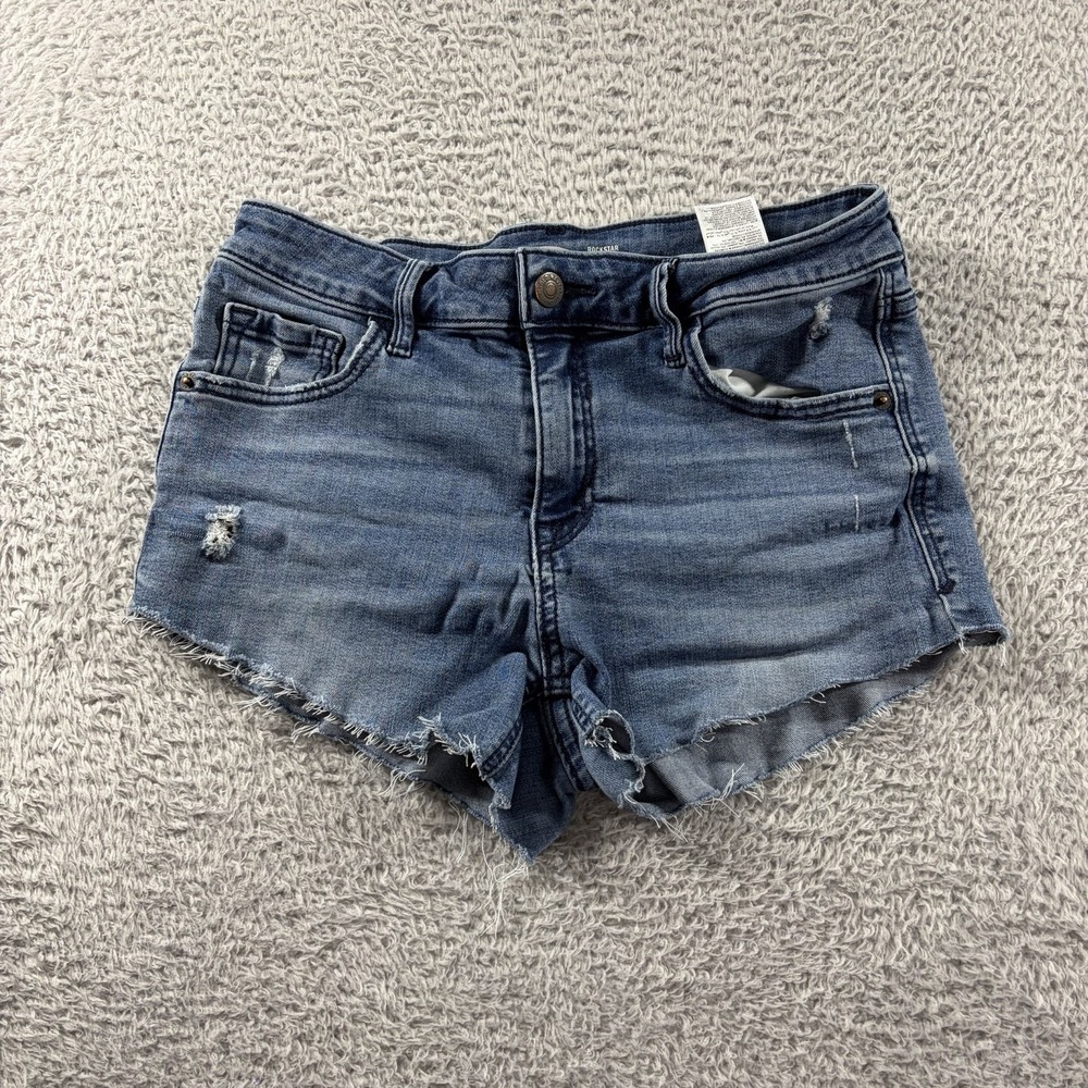 Old Navy Shorts Women 4 Micro Festival Booty Raw Hem Cut Off Stretch Distress